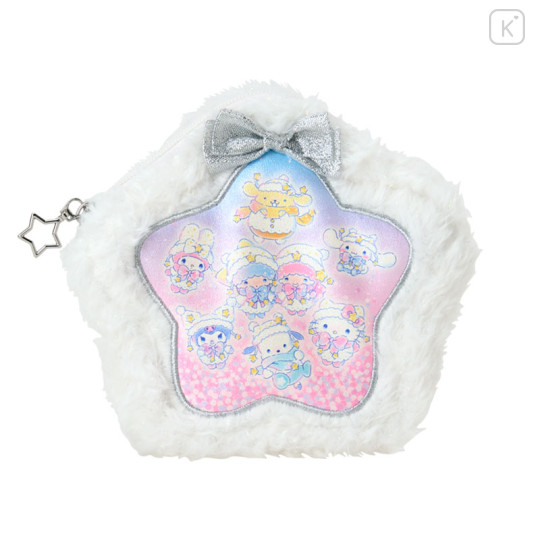 Japan Sanrio Original Pouch - Sparkling Winter Design Fluffy Star-Shaped - 1