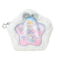 Japan Sanrio Original Pouch - Sparkling Winter Design Fluffy Star-Shaped