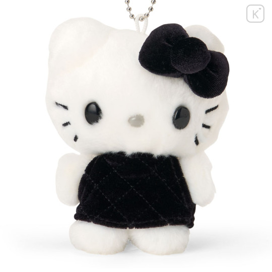 Japan Sanrio Original Mascot Holder - Hello Kitty : Miniature Quilt Black - 2