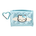 Japan Sanrio Original Coin Purse - Hello Kitty : Miniature Quilt Wallet-Shaped Blue - 1