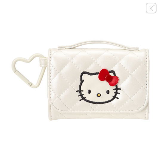 Japan Sanrio Original Coin Purse - Hello Kitty : Miniature Quilt Wallet-Shaped White - 1