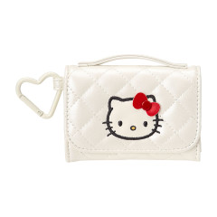 Japan Sanrio Original Coin Purse - Hello Kitty : Miniature Quilt Wallet-Shaped White