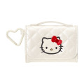 Japan Sanrio Original Coin Purse - Hello Kitty : Miniature Quilt Wallet-Shaped White - 1