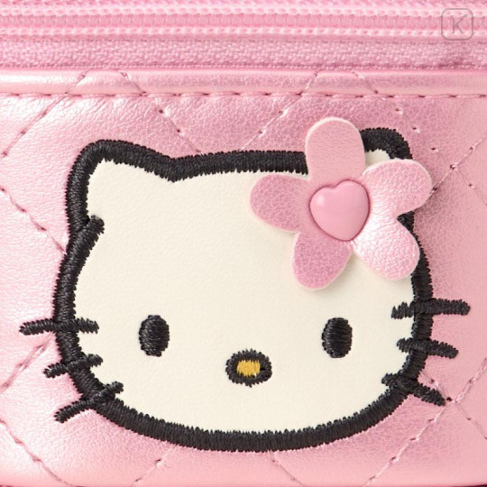 Japan Sanrio Original Mini Accessory Case - Hello Kitty : Miniature Quilt Vanity-Shaped Pink - 4