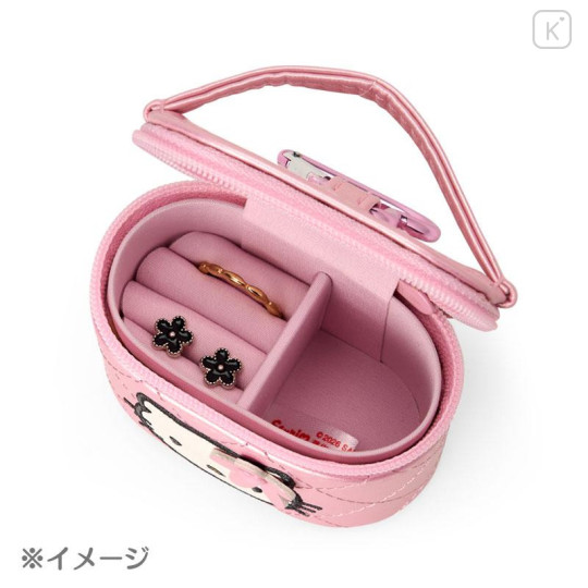 Japan Sanrio Original Mini Accessory Case - Hello Kitty : Miniature Quilt Vanity-Shaped Pink - 5