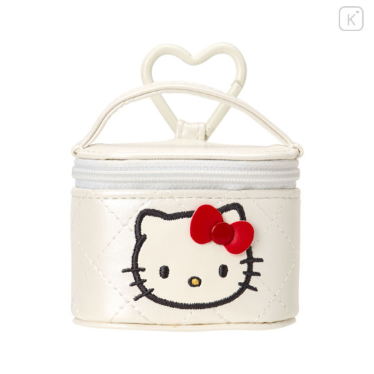 Japan Sanrio Original Mini Accessory Case - Hello Kitty : Miniature Quilt Vanity-Shaped White - 1