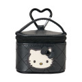 Japan Sanrio Original Mini Accessory Case - Hello Kitty : Miniature Quilt Vanity-Shaped Black - 1
