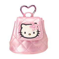 Japan Sanrio Original Mini Pouch with Carabiner - Hello Kitty : Miniature Quilt Backpack Style Pink