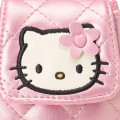 Japan Sanrio Original Mini Pouch with Carabiner - Hello Kitty : Miniature Quilt Backpack Style Pink - 4