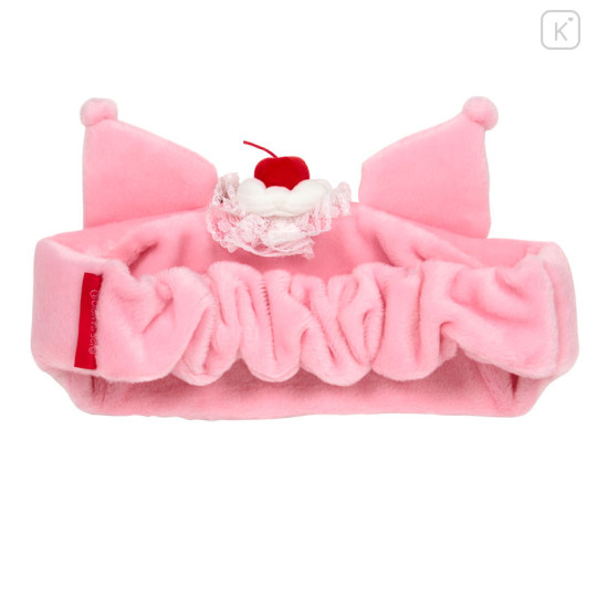 Japan Sanrio Hair Band with Ears - Kuromi : Whipped Cherry Pink - 2