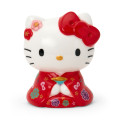 Japan Sanrio Original Piggy Bank - Hello Kitty : Kimono Red - 1