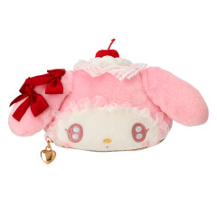 Japan Sanrio Face-shaped Pouch - My Melody : Whipped Cherry