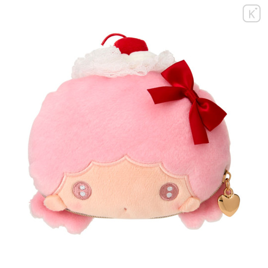 Japan Sanrio Face-shaped Pouch - Little Twin Stars : Lala Whipped Cherry - 3