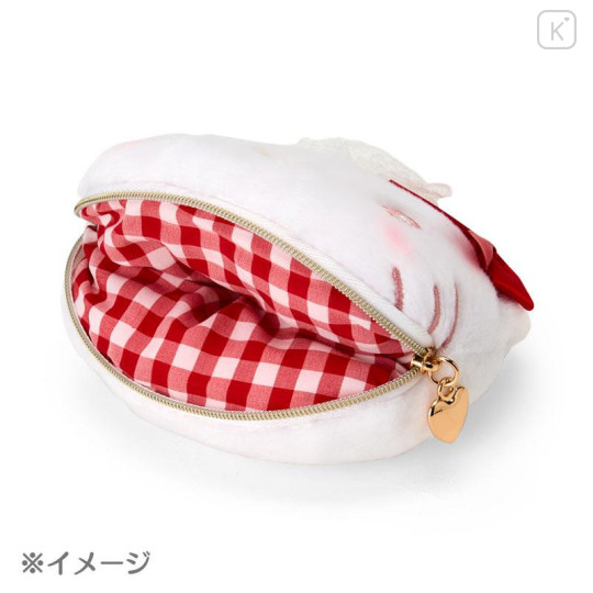 Japan Sanrio Face-shaped Pouch - Little Twin Stars : Lala Whipped Cherry - 4
