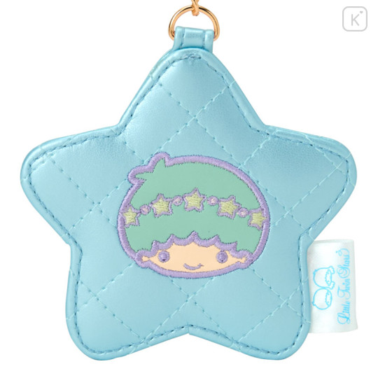 Japan Sanrio Mirror Keychain - Little Twin Stars : Kiki Quilted Star-Shaped - 2