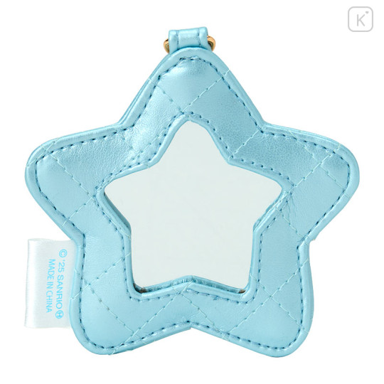 Japan Sanrio Mirror Keychain - Little Twin Stars : Kiki Quilted Star-Shaped - 3