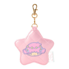 Japan Sanrio Mirror Keychain - Little Twin Stars : Lala Quilted Star-Shaped