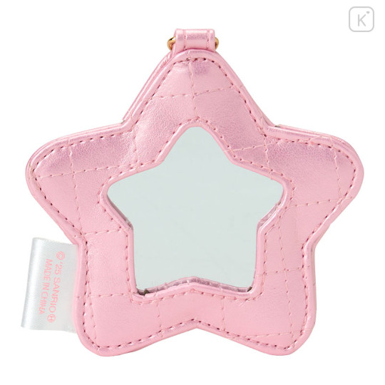 Japan Sanrio Mirror Keychain - Little Twin Stars : Lala Quilted Star-Shaped - 3