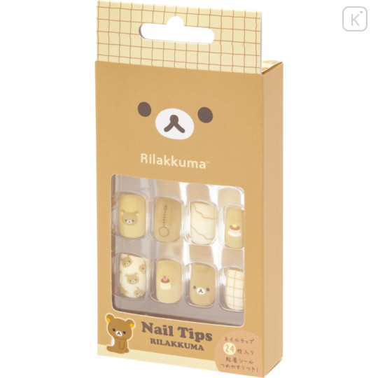 Japan San-X Nail Tips - Rilakkuma : Brown - 1