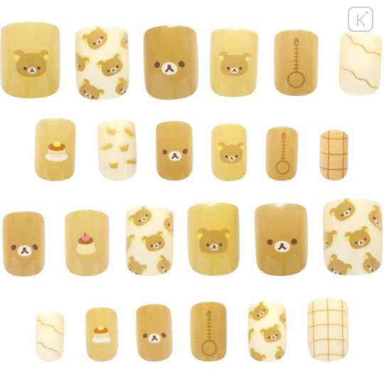 Japan San-X Nail Tips - Rilakkuma : Brown - 2
