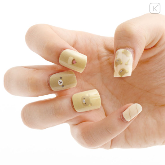 Japan San-X Nail Tips - Rilakkuma : Brown - 3