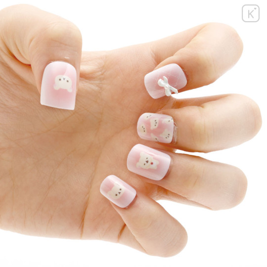 Japan San-X Nail Tips - Korilakkuma : Pink - 3