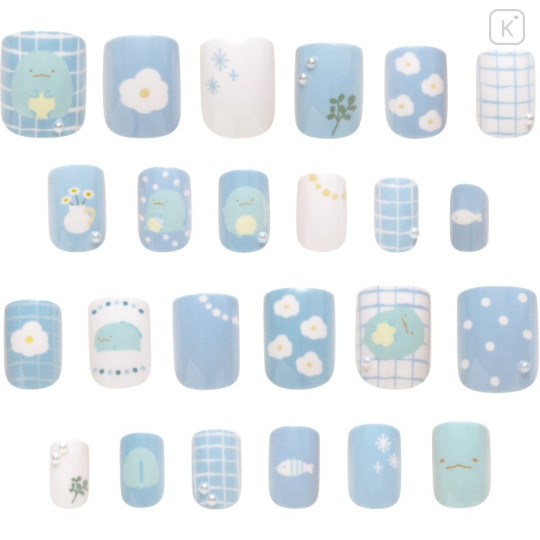 Japan San-X Nail Tips - Sumikko Gurashi : Tokage Blue - 2