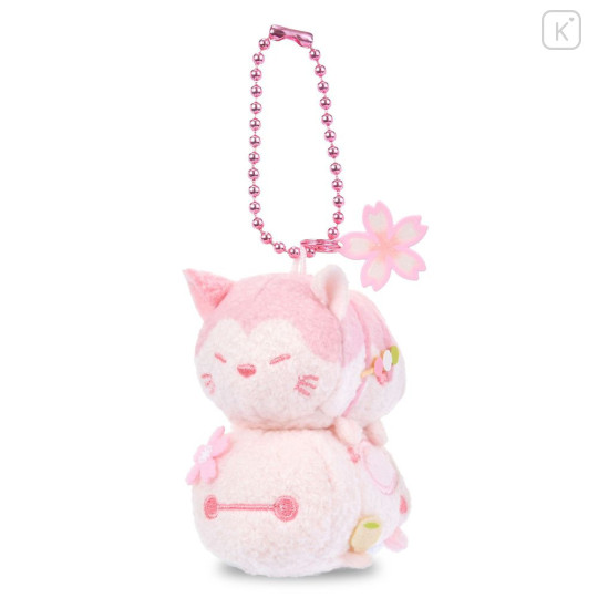 Japan Disney Store Tsum Tsum Plush Keychain - Baymax : Cherry Blossom - 1