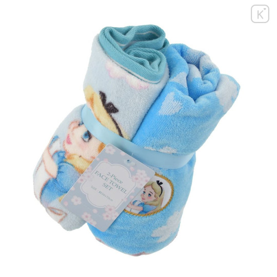 Japan Disney Store Face Towel Set - Alice in Wonderland : Sakura Blue - 3