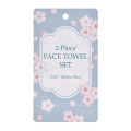 Japan Disney Store Face Towel Set - Alice in Wonderland : Sakura Blue - 8