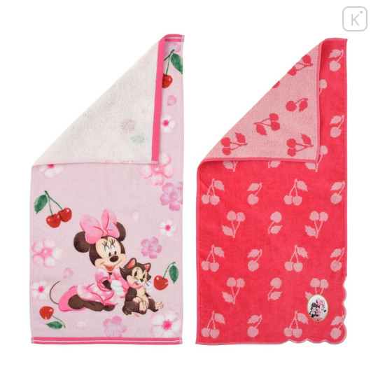 Japan Disney Store Face Towel Set - Minnie : Sakura Cherry You're The Best - 2