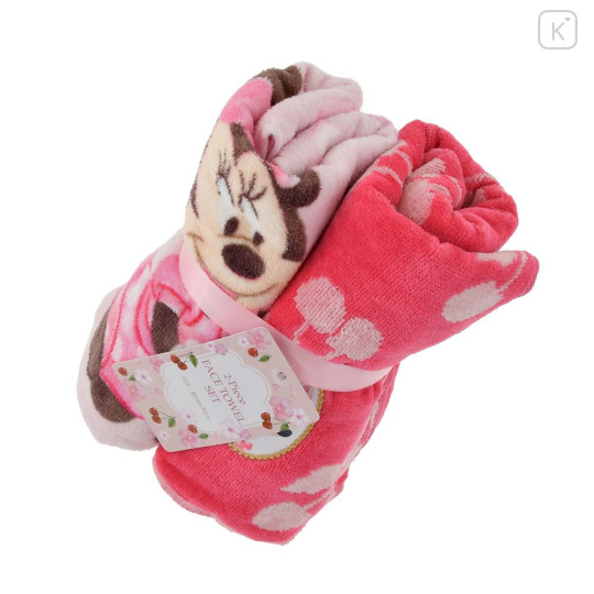 Japan Disney Store Face Towel Set - Minnie : Sakura Cherry You're The Best - 3
