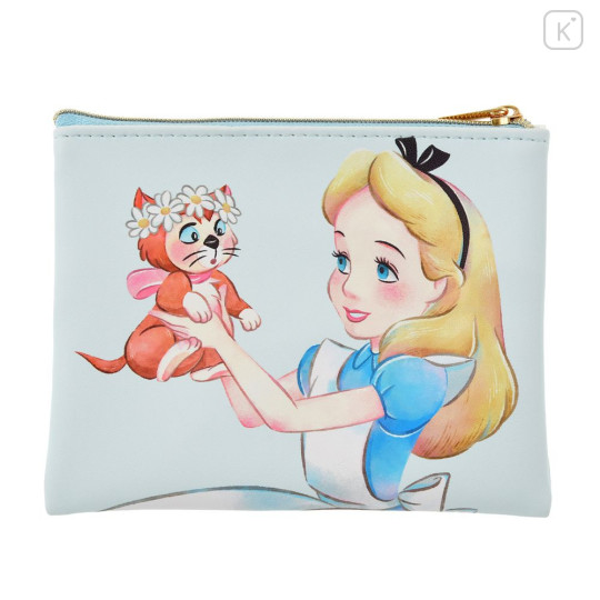 Japan Disney Store Flat Pouch - Alice in Wonderland : Sakura Blue - 2
