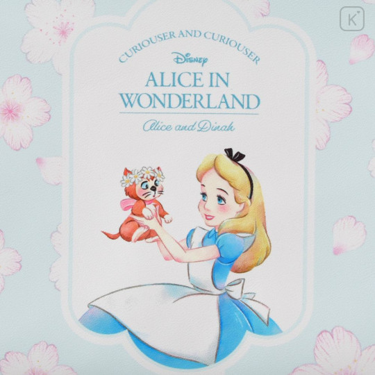 Japan Disney Store Flat Pouch - Alice in Wonderland : Sakura Blue - 3