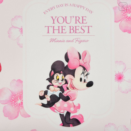 Japan Disney Store Flat Pouch - Minnie : Sakura Cherry You're The Best - 3