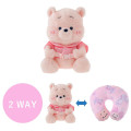 Japan Disney Store Travel Fluffy Neck Pillow Cushion - Piglet & Pooh : Sakura Collection 2026 Plush Style - 2