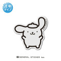 Japan Sanrio Line Art Transparent Sticker - Pompompurin - 1