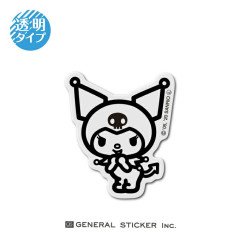 Japan Sanrio Line Art Transparent Sticker - Kuromi