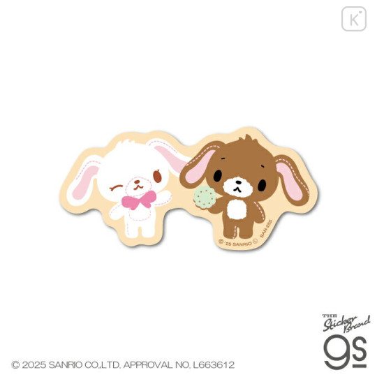 Japan Sanrio Die-cut Mini Sticker - Sugarbunnies : Cookie - 1