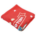 Japan Sanrio Jacquard Face Towel - Hello Kitty & Tiny Chum : Red - 3