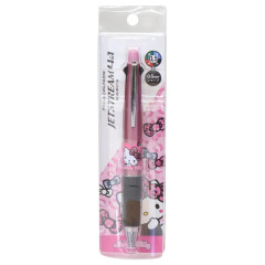 Japan Sanrio Jetstream 4&1 Multi Ballpoint Pen + Mechanical Pencil - Hello Kitty : Leopard Pink