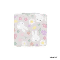 Japan Miffy 2-sided Compact Mirror - Miffy : Floral Face A