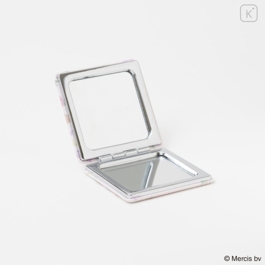 Japan Miffy 2-sided Compact Mirror - Miffy : Floral Face A - 2