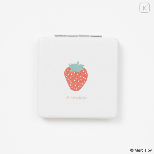 Japan Miffy 2-sided Compact Mirror - Miffy : Red & Pink Strawberry - 2