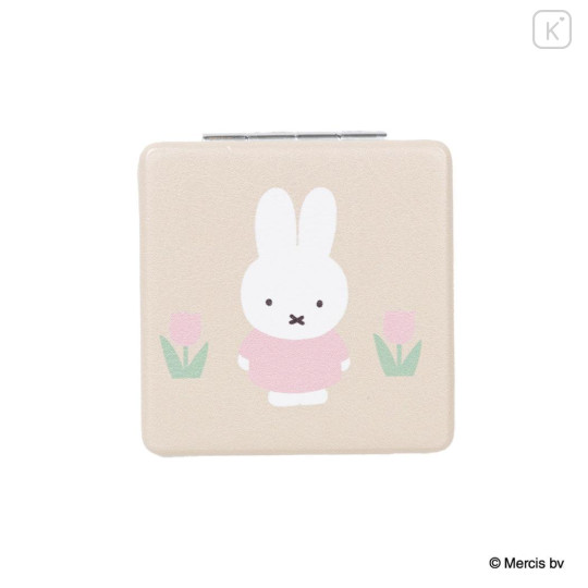 Japan Miffy 2-sided Compact Mirror - Miffy : Red & Pink Tulip - 1