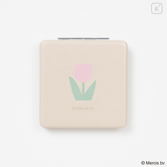 Japan Miffy 2-sided Compact Mirror - Miffy : Red & Pink Tulip - 2
