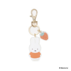 Japan Miffy Acrylic Keychain 2 Charm - Miffy : Red & Pink Strawberry
