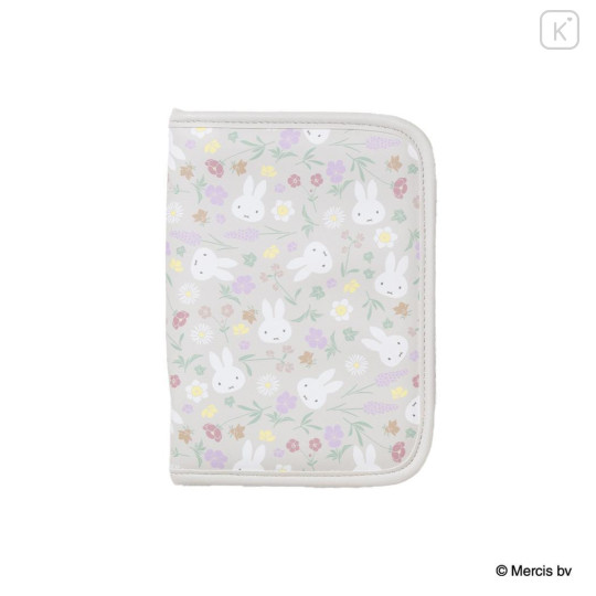 Japan Miffy Medicine Handbook Travel Passport Case - Miffy : Floral Face A - 1