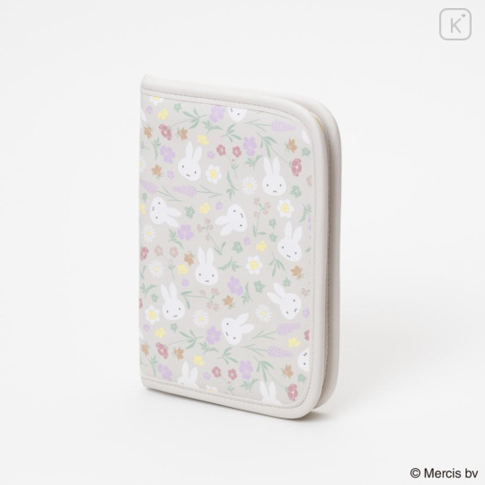 Japan Miffy Medicine Handbook Travel Passport Case - Miffy : Floral Face A - 3