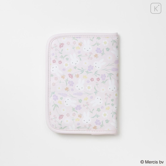 Japan Miffy Medicine Handbook Travel Passport Case - Miffy : Floral Face B - 2